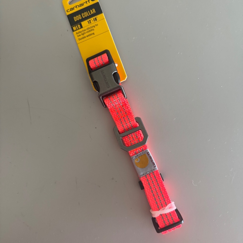 Carhartt Dog Collar Orange Easy Release Reflective NWT Medium - Picture 2 of 4